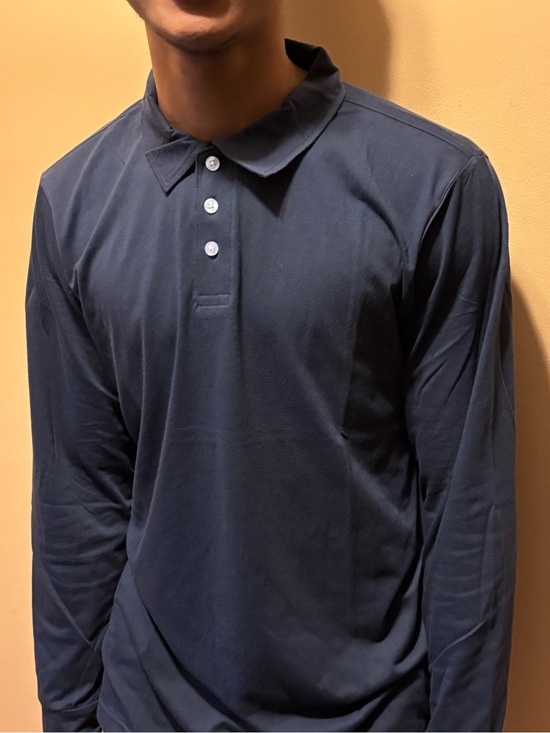 Other - Men's Long-Sleeve Polo Shirt in Navy